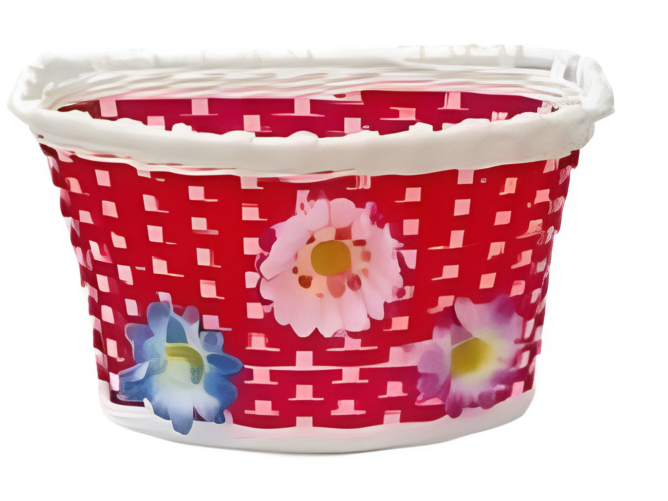 (418003) P CANASTO CON FLORES 20" - ACCESORIOS PARA CICLISMO - CANASTOS